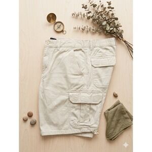 Aeropostale Gorpcore Cargo Bermuda Shorts Khaki Men's Size Medium